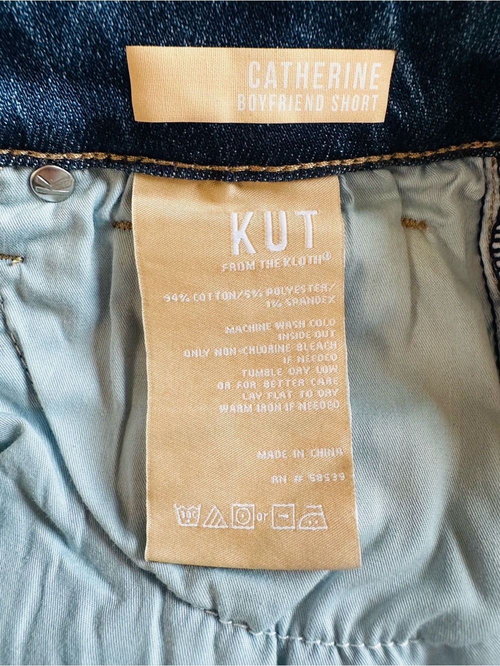 Kut from the Kloth katherine Boyfriend short Dark Blue Boyfriend Denim Shorts - Picture 11 of 12